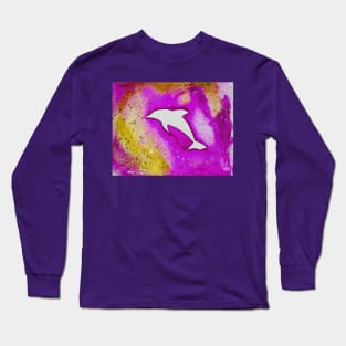 Dolphin in pink Long Sleeve T-Shirt